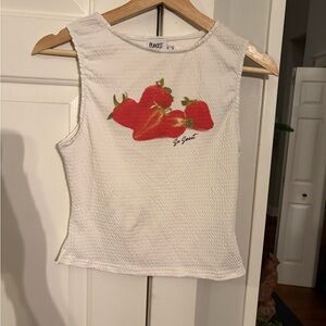 Princess Polly White Sleeveless Strawberry Graphic Tank